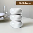 Ver imagem 5 de Kit 4 Anel Porta Guardanapo Argola Mesa Posta 6cm Lisa Br - Branco Off White