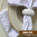 Ver imagem 2 de Kit 4 Anel Porta Guardanapo Argola Mesa Posta 6cm Lisa Br - Branco Off White
