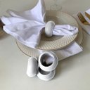 Ver imagem 1 de Kit 4 Anel Porta Guardanapo Argola Mesa Posta 6cm Lisa Br - Branco Off White