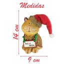 Ver imagem 3 de Decoração Enfeite Natal Gatinho Placa Feliz Natal 14cm