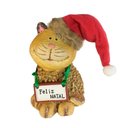 Ver imagem 2 de Decoração Enfeite Natal Gatinho Placa Feliz Natal 14cm