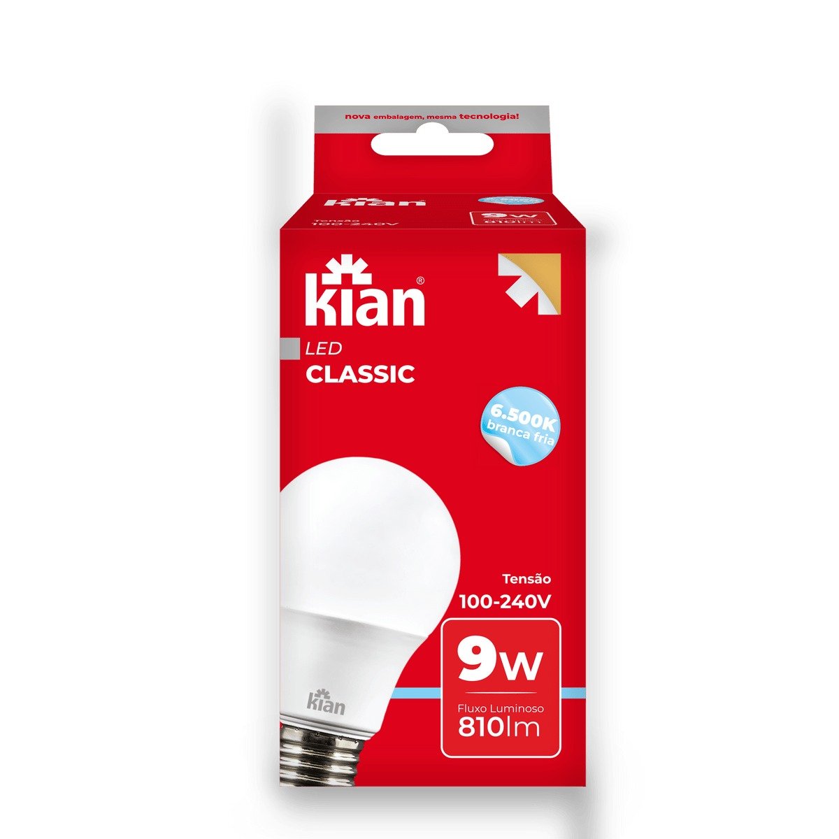 Lâmpada Led Bulbo Kian 9w 6500k Branca Fria 5 Peças - 4