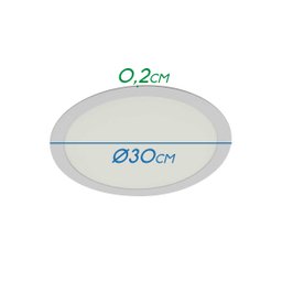 Painel LED Embutir Pop 24W 3000K Amarela Redonda Avant - 2