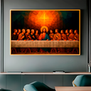 Ver imagem 2 de Quadro Decorativo Santa Ceia Geométrica