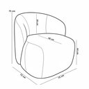 Ver imagem 6 de Sofá 2 Lugares 170cm com Poltrona Giratória Orgânica Heidy F04 Veludo Marrom - Lyam Decor