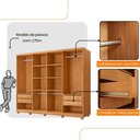 Ver imagem 5 de Guarda Roupa Casal Toronto 100% Mdf Moderna Mobília Naturalle com Pés