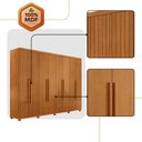 Ver imagem 6 de Guarda Roupa Casal Toronto 100% Mdf Moderna Mobília Naturalle com Pés