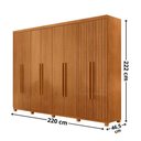 Ver imagem 3 de Guarda Roupa Casal Toronto 100% Mdf Moderna Mobília Naturalle com Pés