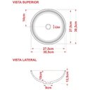 Ver imagem 3 de Cuba de Apoio Redonda Para Banheiro R30W Branco - Lyam Decor
