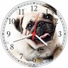Relógio De Parede Animais Pug Cão Pet Shop Decorações Quartz - 1