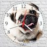 Relógio De Parede Animais Pug Cão Pet Shop Decorações Quartz - 2