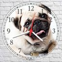 Ver imagem 2 de Relógio De Parede Animais Pug Cão Pet Shop Decorações Quartz