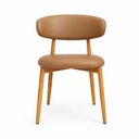 Ver imagem 1 de Kit 4 Cadeiras Decorativas Sala de Jantar Luxo Mavie Pu Caramelo - Mozzelar