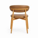 Ver imagem 4 de Kit 4 Cadeiras Decorativas Sala de Jantar Luxo Mavie Pu Caramelo - Mozzelar