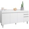 Balcão Gabinete para Cozinha com Tampo 160cm Mirian M05 Branco - Inoviza - 1