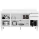 Ver imagem 3 de Balcão Gabinete para Cozinha com Tampo 160cm Mirian M05 Branco - Inoviza