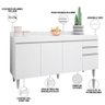 Balcão Gabinete para Cozinha com Tampo 160cm Mirian M05 Branco - Inoviza - 5