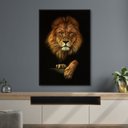 Ver imagem 2 de Quadro Decorativo Leão de Judá em Dourado Moderno