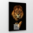 Ver imagem 3 de Quadro Decorativo Leão de Judá em Dourado Moderno