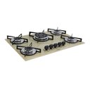 Ver imagem 1 de Cooktop Chamalar Bivolt 5 Bocas Tripla Chama Vidro Temperado Amadeirado Claro