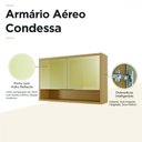 Ver imagem 6 de Armário 2 Portas Vidro Reflecta Nesher Condessa 120cm MDF Carvalho