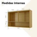 Ver imagem 5 de Armário 2 Portas Vidro Reflecta Nesher Condessa 120cm MDF Carvalho