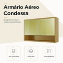 Ver imagem 4 de Armário 2 Portas Vidro Reflecta Nesher Condessa 120cm MDF Carvalho