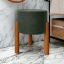 Ver imagem 6 de Puff Thor Banqueta Redondo Pés em Madeira Maciça Verde