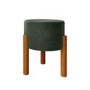 Ver imagem 1 de Puff Thor Banqueta Redondo Pés em Madeira Maciça Verde
