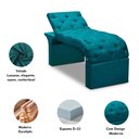 Ver imagem 4 de Maca Estofada Estética Cílios Regulável Spa Veludo Ana Clara Cor:azul Turquesa