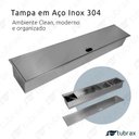 Ver imagem 4 de Canal Úmido Organizador Calha de Cozinha em Aço Inox 304 C/5 Módulos e Tampa 90x18 - Tubrax