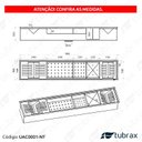 Ver imagem 3 de Canal Úmido Organizador Calha de Cozinha em Aço Inox 304 C/5 Módulos e Tampa 90x18 - Tubrax