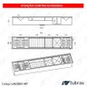 Canal Úmido Organizador Calha de Cozinha em Aço Inox 304 C/5 Módulos e Tampa 90x18 - Tubrax - 3