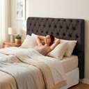 Ver imagem 2 de Cabeceira Cama Box King Size Sarah 195cm com Frame Suede Marrom - Desk Design