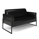 Ver imagem 3 de Sofá Namoradeira com 2 Poltronas Base Industrial Alta Preto Marisa Corano Preto D03 - D’Rossi