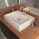 Ver imagem 2 de Cuba de Apoio Retangular Para Banheiro RT49 Bege - Lyam Decor