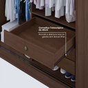 Ver imagem 5 de Guarda-Roupa Casal 6 Portas 6 Gavetas 100% MDF Dobradiça Slow Zeus Plus Marrom/Castanho/Off White