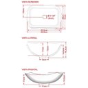 Ver imagem 3 de Cuba de Apoio Abaulada Para Banheiro Lux L42 Branco - Lyam Decor