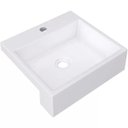 Ver imagem 1 de Cuba de Semi Encaixe Quadrada Para Banheiro XQ395 Branco - Lyam Decor