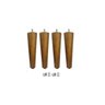 Kit 4 Pés Palito 30cm Madeira com Rosca 5/16 Amêndoa Imbúia + 4 Bucha Americana - Marrom Claro - 1