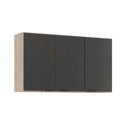 Ver imagem 1 de Armário Aéreo Cozinha Modulado Firenze 3 Portas 120cm Avena/grafito - Demóbile