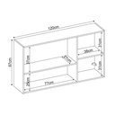 Ver imagem 3 de Armário Aéreo Cozinha Modulado Firenze 3 Portas 120cm Avena/grafito - Demóbile