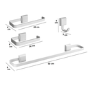 Ver imagem 2 de Kit Acessórios para Banheiros 4 Peças Lavabo Banho Luxo Branco