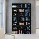 Ver imagem 7 de Estante de Livros Escritório 21 Nichos Livreiro Montenegro Preto Bela Casa