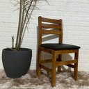 Ver imagem 3 de Cadeira Fixa Estofada de Madeira:mel