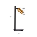 Ver imagem 3 de Luminária de Mesa Kalla Direcionável 45xø18cm Metal Preto e Dourado - Nordecor 2441