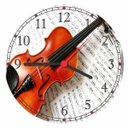 Ver imagem 1 de Relógio De Parede Instrumentos Musicais Violino Jazz Blues Música Clássica Quartz