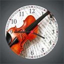 Ver imagem 2 de Relógio De Parede Instrumentos Musicais Violino Jazz Blues Música Clássica Quartz