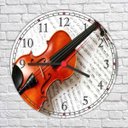 Ver imagem 4 de Relógio De Parede Instrumentos Musicais Violino Jazz Blues Música Clássica Quartz