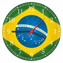 Ver imagem 1 de Relógio De Parede Bandeira Do Brasil Países Quartz Decorações